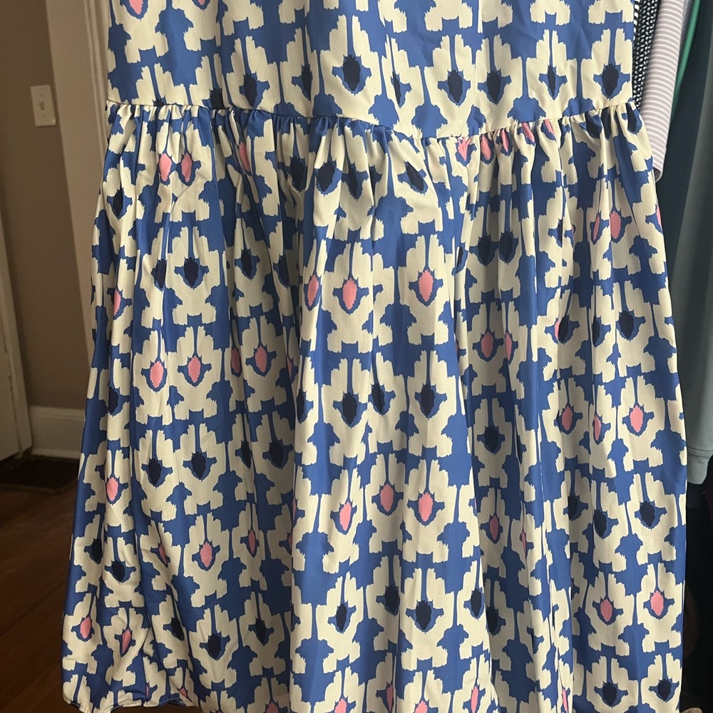 Blue and White Patterned Women's Maxi - Picture 3 of 3